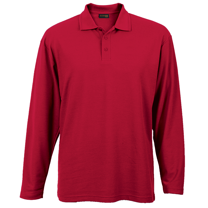 Mens 175g Pique Knit Long Sleeve Golfer (175-LONG) - Cape Town Clothing