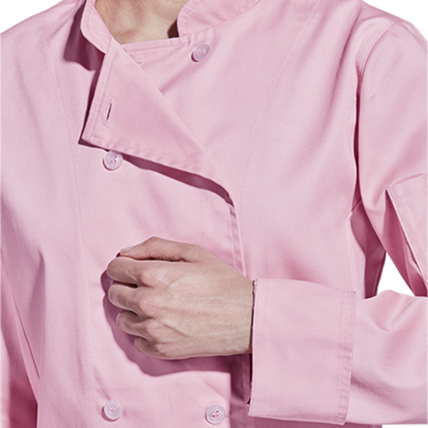 Pink chef clearance jacket short sleeve