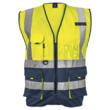 Barron Cue Safety Vest - yellow-navy