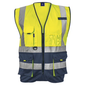 Barron Cue Safety Vest - yellow-navy